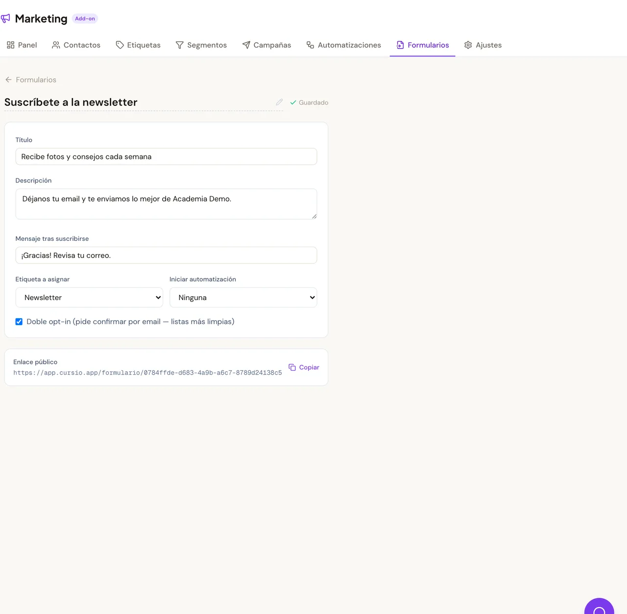 Capta suscriptores con formularios (y por qué usar doble opt-in)